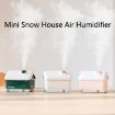 Mini Snow House USB Air Humidifier for Bedroom - Green - 3