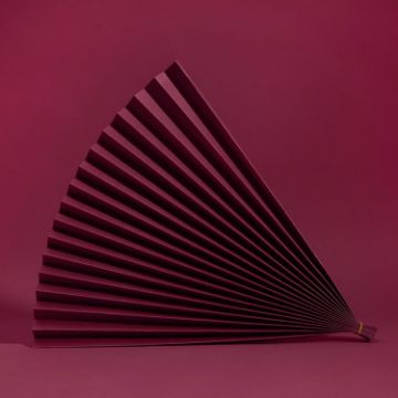 69x39cm Purple Red Folding Fan Photo Background Cardboard Prop - 1