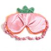 Shallow Pink Strawberry Fruit Plush Soft Eye Mask for Girls - 3