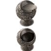 Tin Color Rose Retro Metal Spherical Ashtray with Lid Decor - 5