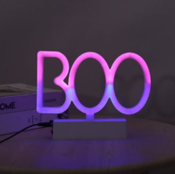 Boo LED Neon Light for Festive Bar & Shop Decorations - 1