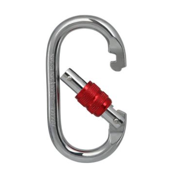 XINDA XDQ96068 Steel Lock Climbing Carabiner (Silver Red) - 1