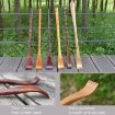 BQR01 Wooden Back Scratcher, Long Handle, Round Red Style - 4