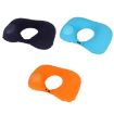 Inflatable Travel U-Shaped Neck Pillow, Flocked Orange U009-070 - 2