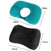 Inflatable Travel U-Shaped Neck Pillow, Flocked Orange U009-070 - 3