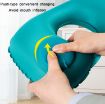Inflatable Travel U-Shaped Neck Pillow, Flocked Orange U009-070 - 6