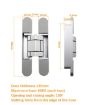 3D Adjustable Cross Folding Door Concealed Hinge, No. 2 Dumb Black - 2