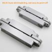 3D Adjustable Cross Folding Door Concealed Hinge, No. 2 Dumb Black - 5