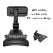 YF011 Car Control Panel Phone Bracket with Number Plate - Black Gray - 5