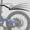WEST BIKING YP0714018 Black Folding Reflective Bicycle Mudguard - 3