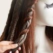 Brown Head-mounted Curling Iron with Squid Sponge - 5