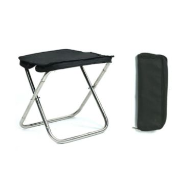 Portable Folding Fishing Stool Handbag - Outdoor (Black) - 1
