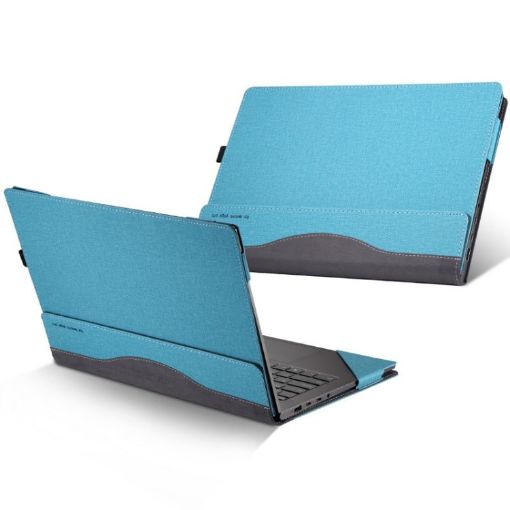HP Envy 13-AQ Ad Ah Laptop Leather Protective Case (Gray/Blue) - 1