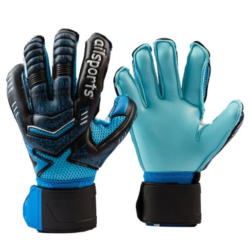 Ailsports ST5511 Goalkeeper Gloves, Blue, Size 7, Latex Protection - 1