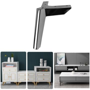 Metal Furniture Support Legs LH-FJ0039, 15cm (Gun Black) - 1