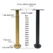 LH-TJ003 Adjustable Brushed Gold 60cm Furniture Legs - 4