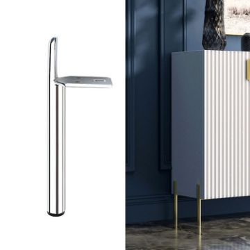 LH-D012-01 Bright 18cm Cylindrical Metal Furniture Support Legs - 1