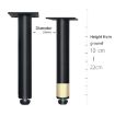 Adjustable Metal Furniture Legs, 13.5cm, Black Gold - 4