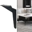 Adjustable 20cm Knife Shape Metal Furniture Legs - Matte Black - 1