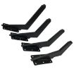 Adjustable 20cm Knife Shape Metal Furniture Legs - Matte Black - 5