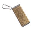 Golden Engraved Flower Portable Cigarette Case with Sealed Ashtray - 1