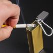 Golden Engraved Flower Portable Cigarette Case with Sealed Ashtray - 5