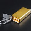 Black Engraved Flower Portable Cigarette Case with Sealed Ashtray - 6