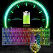 ZIYOU LANG T87 White Luminous Wireless Gaming Keyboard & Mouse Set - 6
