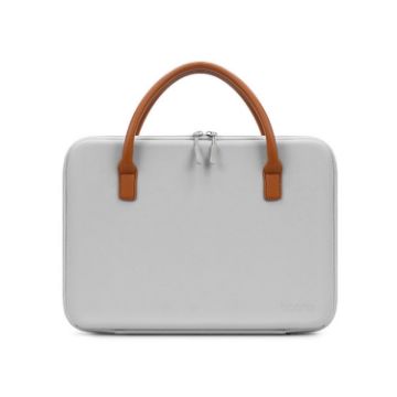 Baona BN-F020 Gray Waterproof Wear-resistant Leather Computer Bag - 1