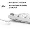 Ajazz K620T 62 Keys Bluetooth Mechanical Keyboard, Blue Shaft White - 5