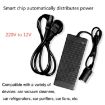 220V to 12V Power Converter 15A, EU Plug Car to Household Adapter - 5