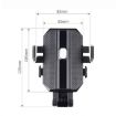 Adjustable Car Cup Holder Phone & Navigation Bracket (Black) - 3