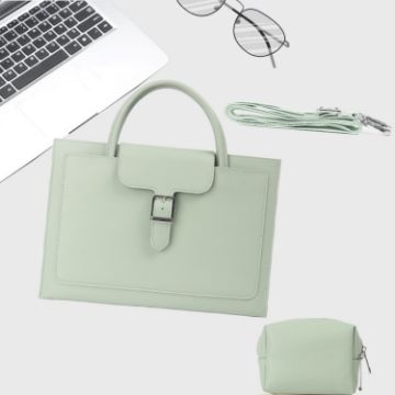 S176 Mint Green 15" Waterproof Laptop Bag with Power Pack - 1