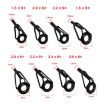 80 PCS Top Ring Leading Eye Rod Accessories, Iron+Ceramic (Black) - 3