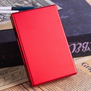 Y-13 Red Automatic Aluminum Alloy Cigarette Box Cover - 1