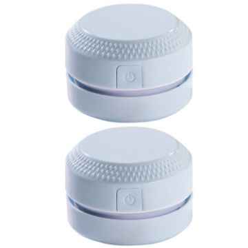 2PCS Blue Desktop Mini Vacuum Keyboard & Confetti Cleaner - 1