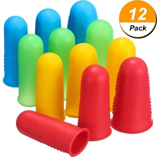 Anti-scalding Non-slip Silicone Finger Cuff Sets - 4 Pack, Random Color - 1
