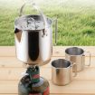 Portable Stainless Steel Picnic Kettle Teapot Cooker Pot (Silver) - 2