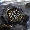 SKMEI 1857 Black Gold Waterproof Electronic Watch with PU Strap - 5