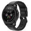 E89 Leather Strap Smart Health Watch with ECG & AI Diagnosis (Black) - 1