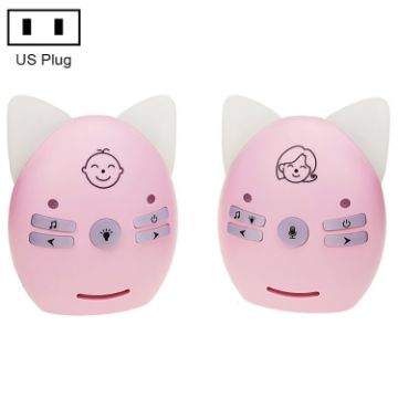 V30 Pink Wireless Audio Baby Monitor, Voice/Intercom/Night Light, US Plug - 1