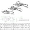 6mm 304 Stainless Steel Heavy Duty Swing Hangers - 2 PCS - 5