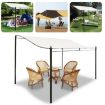 3x3m Beige Garden Patio Awning Canopy Waterproof Shade Cloth - 3