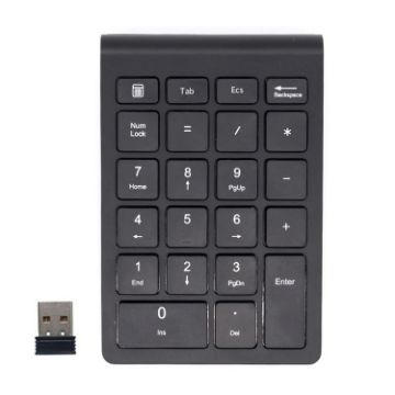 BT304 22-Key Mini Wireless Laptop Keyboard, 2.4G (Black) - 1
