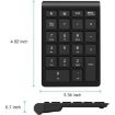 BT304 22-Key Mini Wireless Laptop Keyboard, 2.4G (Black) - 3