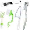 5PCS Groove Cleaning Multi-tool Brush for Doors & Windows (White) - 1