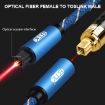 EMK 3m Blue Male to Female SPDIF Optical Audio Extension Cable - 4