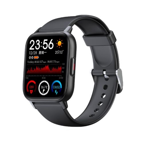 QS16Pro 1.69" Waterproof Smart Watch with Health Monitoring - Black - 1