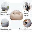 Matcha Green Lazy Sofa Bean Bag Chair Fabric Cover, 90x110cm - 6