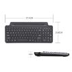 2.4G Bluetooth Wireless Keyboard with Card Slot Bracket - 3